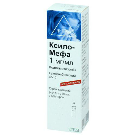 Ксило-Мефа спрей назальний 1 мг/мл флакон 10 мл